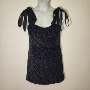 House of Harlow 1960 Velvet Shoulder Bow Dress size Large